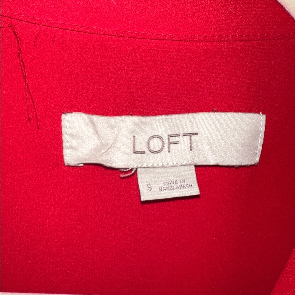 Ann Taylor Loft Red Button Down - image 3